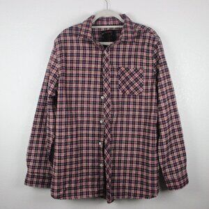 RQQBA, shirt, Men's L, Black, red and white, SOME WEAR AND TEAR
